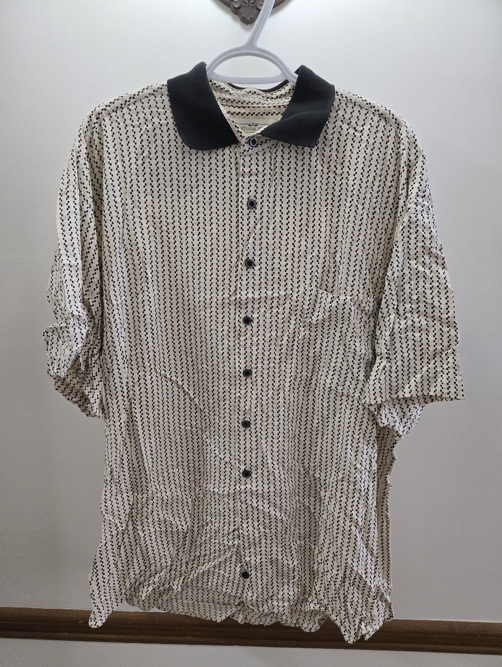 Natural Issue Vintage 90s Button Up Shirt Sz Large Blocks Geometric Mens